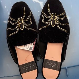 Zara spider slippers